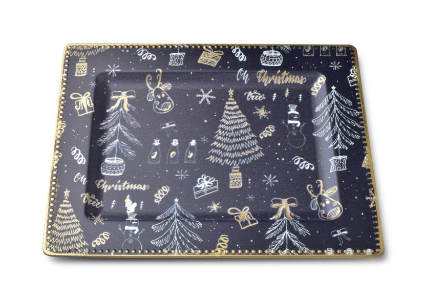 Support décoratif festif BLANCHE - 31,5x25xh1,5cm - HTOS9424-SW-PRO - Mondex Support décoratif festif BLANCHE - 31,5x25xh1,5cm - HTOS9424-SW-PRO - Mondex