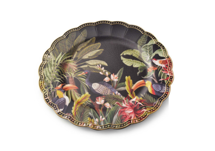 Sous-assiette colorée BLANCHE - 33x33x2cm design - HTOS9402-PROM - Mondex