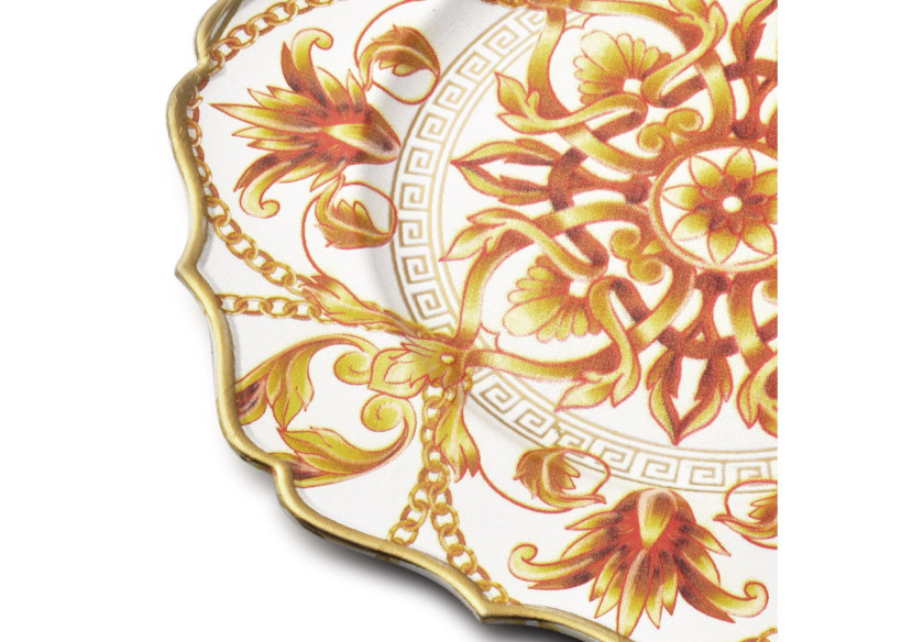 Sous-assiette colorée BLANCHE - 33x33x2cm - HTOS9389-PROM - Mondex