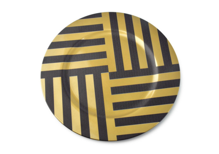 Sous-assiette décorative BLANCHE - 33x33x2cm en plastique - HTOS8888-PROM - Mondex