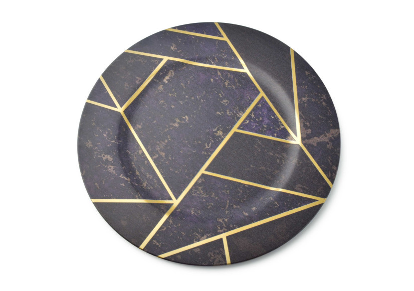 Sous-assiette décorative BLANCHE - Plastique 33 x 33 x 2cm - HTOS8871-PROM - Mondex