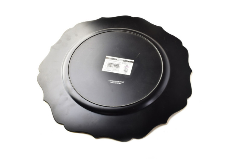 Sous-assiette décorative BLANCHE - Plastique 33 x 33 x 2cm - HTOS4438-PROM - Mondex 2