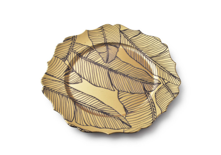 Sous-assiette décorative BLANCHE - Plastique 33 x 33 x 2cm - HTOS4421-PROM - Mondex