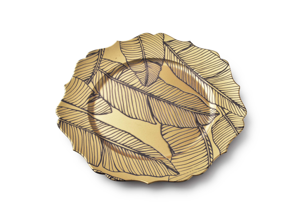 Sous-assiette décorative BLANCHE - Plastique 33 x 33 x 2cm - HTOS4421-PROM - Mondex