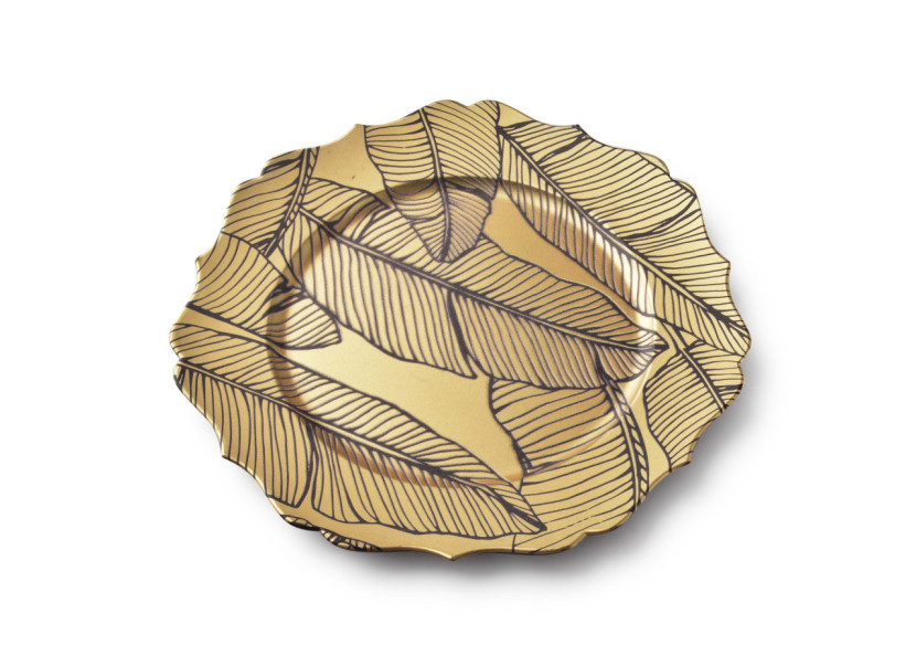 Sous-assiette décorative BLANCHE - Plastique 33 x 33 x 2cm - HTOS4421-PROM - Mondex