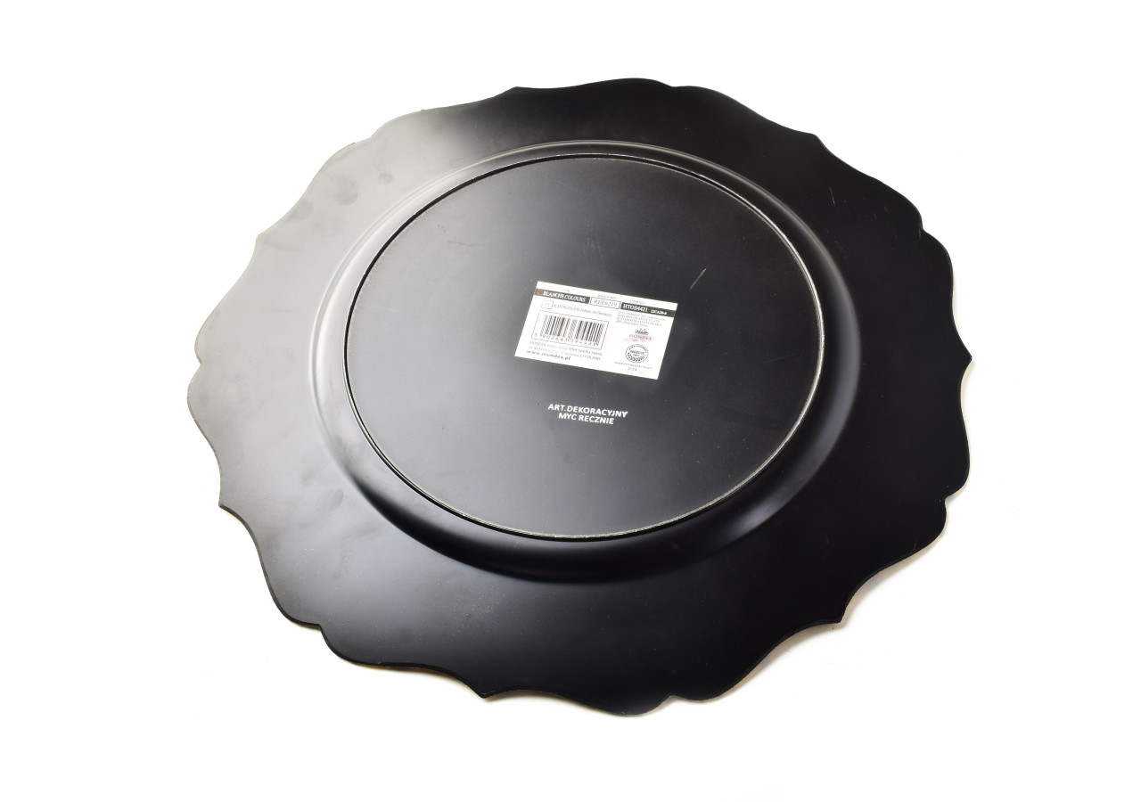 Sous-assiette décorative BLANCHE - Plastique 33 x 33 x 2cm - HTOS4421-PROM - Mondex