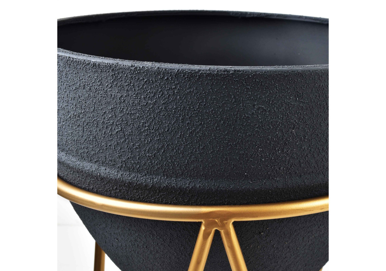 Ensemble de 3 Pots SWEN - Sur Support (36x60,5/31x49,5/27x39,5cm) - HTOP6021-PROM - Mondex