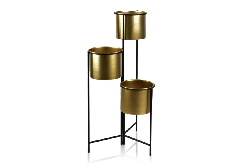 Porte-plantes SWEN GOLD - 3 niveaux en métal - HTOP5542-PROM - Mondex