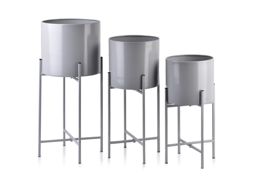 Ensemble de 3 pots SWEN - Support inclus - HTOP3104-PROM - Mondex