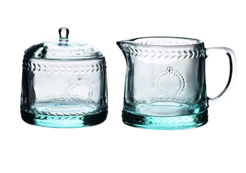 Ensemble ECILA LIGHT - Sucrier turquoise 9x7,3cm avec crémier 300ml - HTID9918-PROM - Affekdesign By Mondex