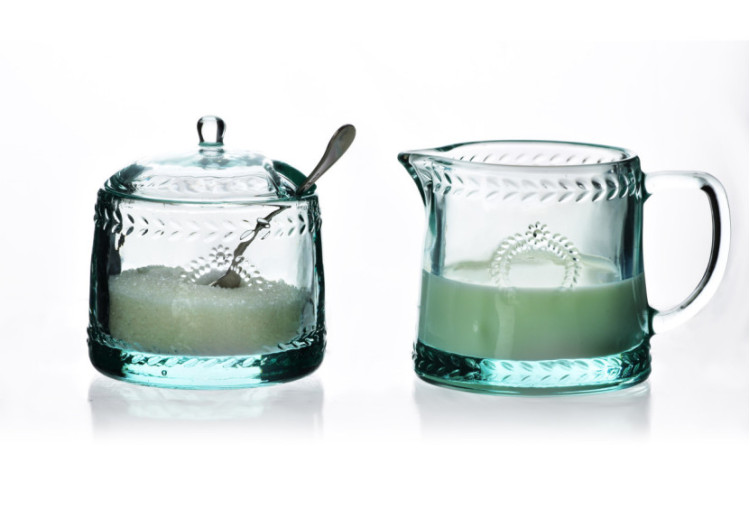 Ensemble ECILA LIGHT - Sucrier turquoise 9x7,3cm avec crémier 300ml - HTID9918-PROM - Affekdesign By Mondex 2