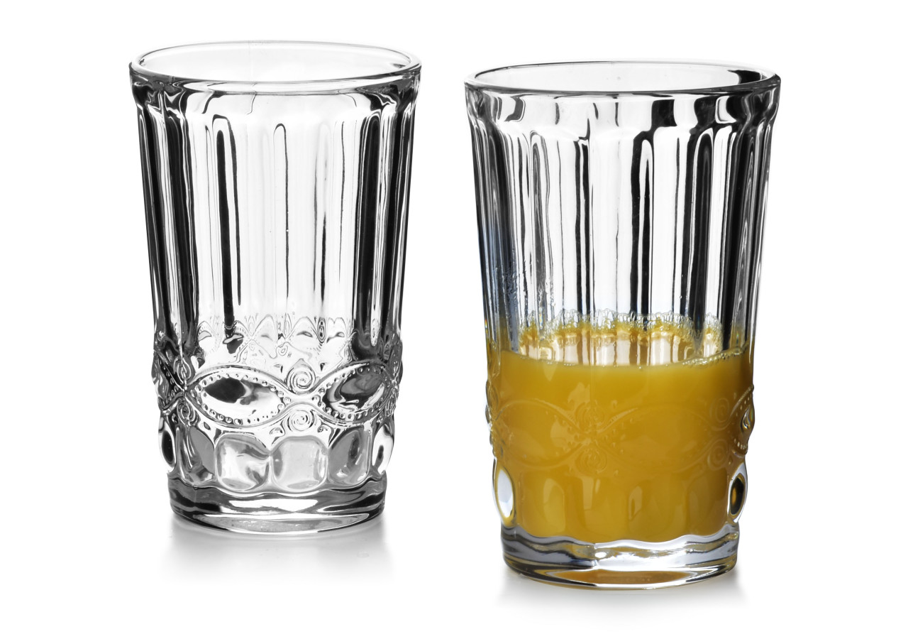 Verre ELISE - Ensemble de 6 verres 350ml en verre transparent - HTID8900-PROM - Affekdesign By Mondex