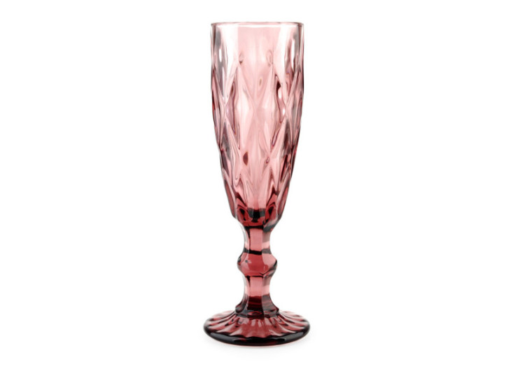 Flûtes à champagne ELISE ROSE - Set de 6 flûtes 180ml en verre durable - HTID3737-PROM - Affekdesign By Mondex