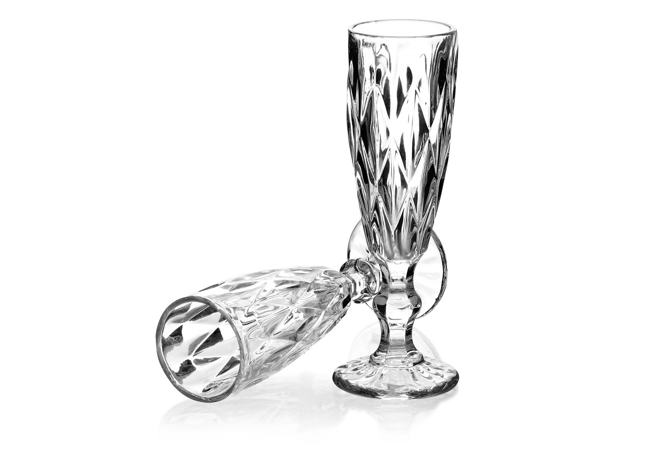 ELISE CLEAR Ensemble de 6 coupes à champagne, 180 ml