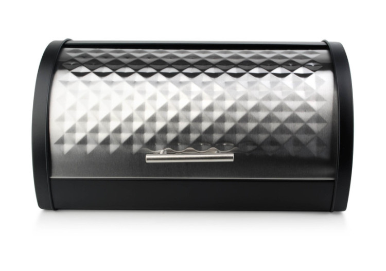 Boîte à pain DIAMOND - Métal noir 37,8 x 25,5 x 18 cm - HTBC5449-PROM - Cookini By Mondex