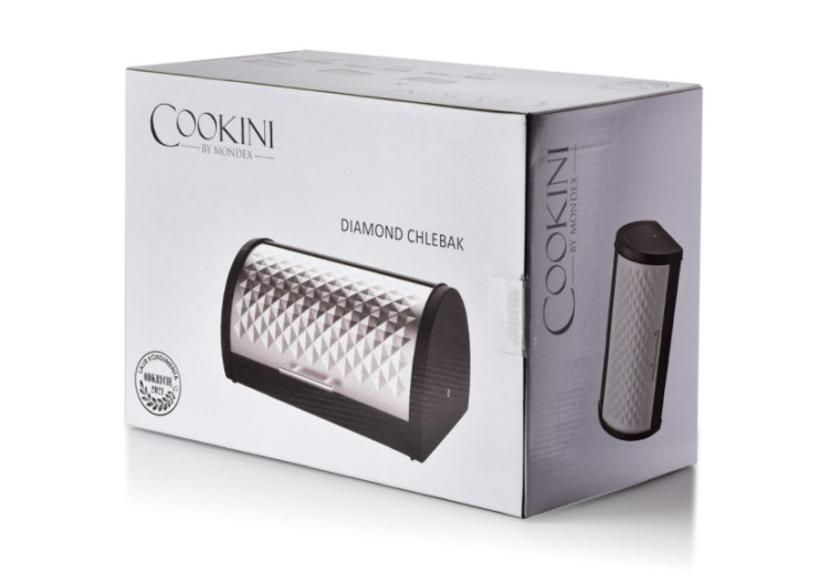Boîte à pain DIAMOND - Métal noir 37,8 x 25,5 x 18 cm - HTBC5449-PROM - Cookini By Mondex 2