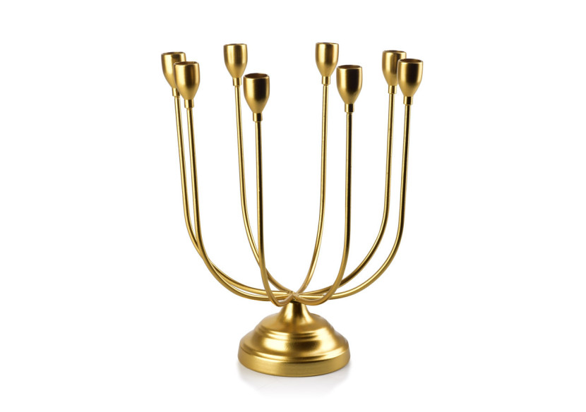 Bougeoir CEDRIC GOLD - 27x11,5xh32cm pour 8 bougies - HTOP3509-PROM - Mondex