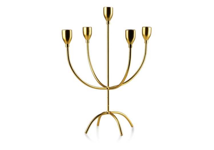 Bougeoir CEDRIC GOLD - 25x16xh32cm pour 5 bougies - HTOP3493-PROM - Mondex