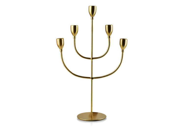 Bougeoir CEDRIC GOLD - 23,5x10xh37,5cm pour 5 bougies - HTOP3486-PROM - Mondex