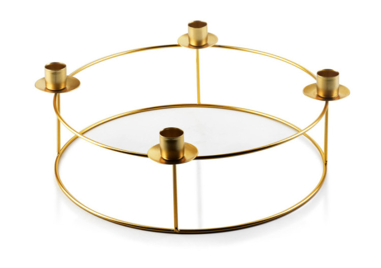 CEDRIC GOLD Świecznik 30cmx h11,5cm