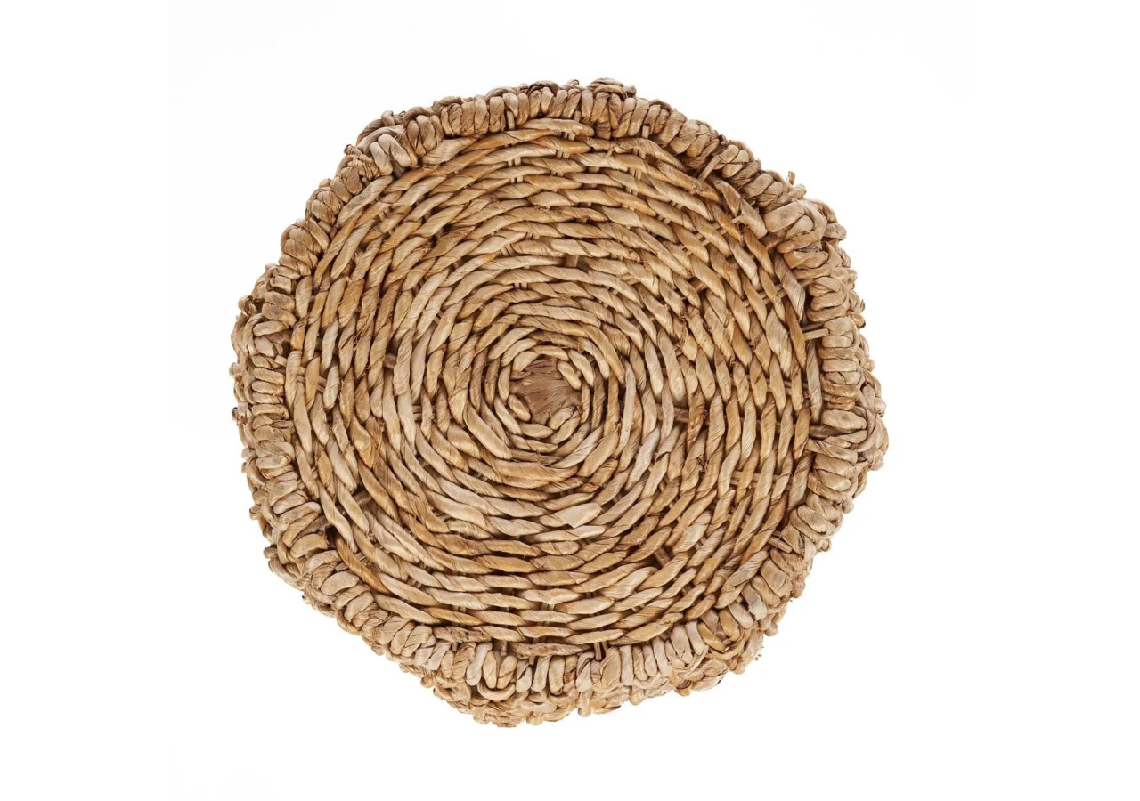 Tabouret DANNIH - Fait main en feuille de bananier - JACAS008N - Bazar Bizar