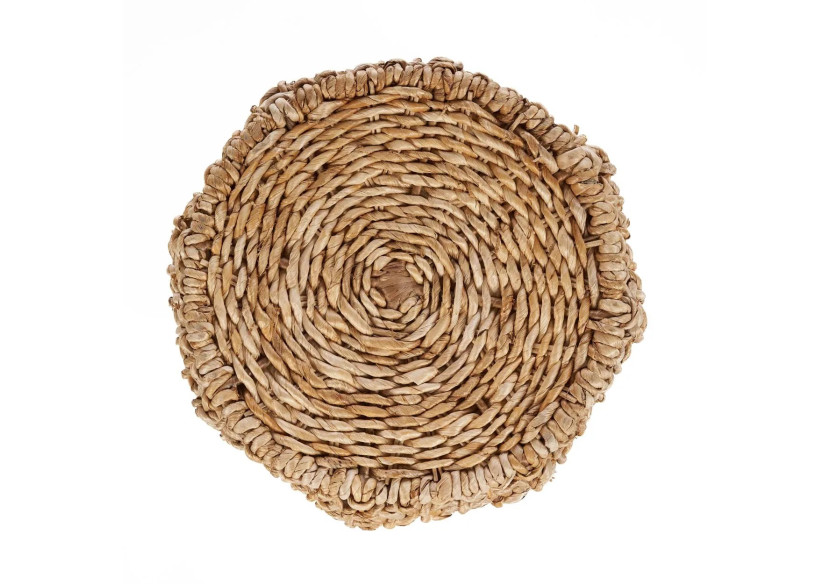 Tabouret DANNIH - Fait main en feuille de bananier - JACAS008N - Bazar Bizar