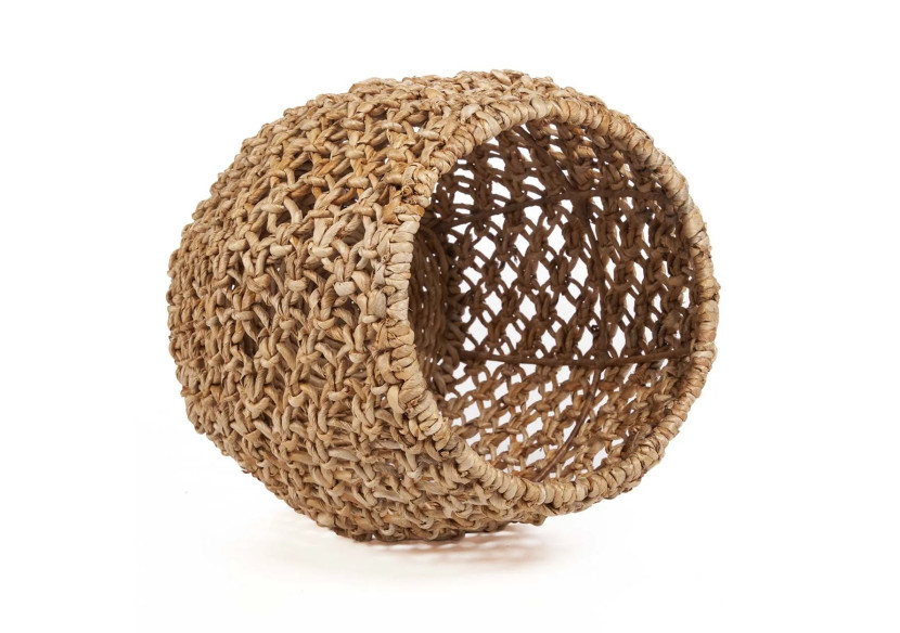 Tabouret DANNIH - Fait main en feuille de bananier - JACAS008N - Bazar Bizar