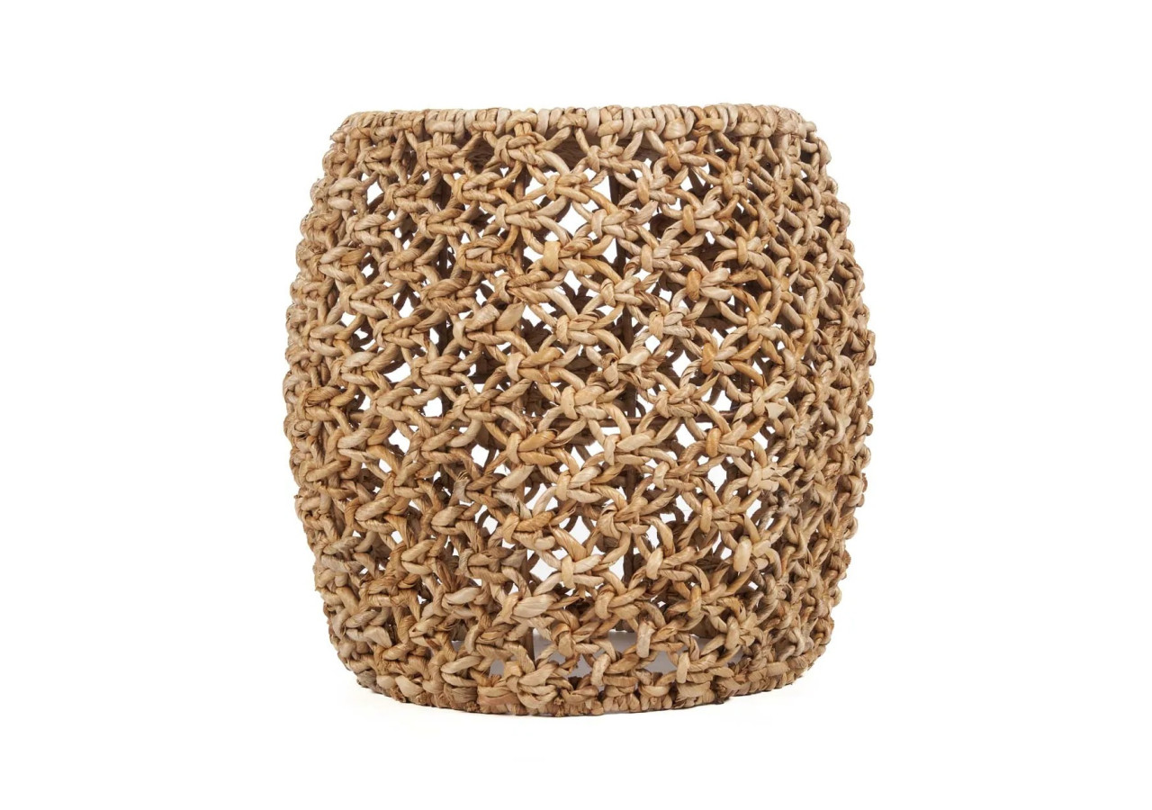 Tabouret DANNIH - Fait main en feuille de bananier - JACAS008N - Bazar Bizar