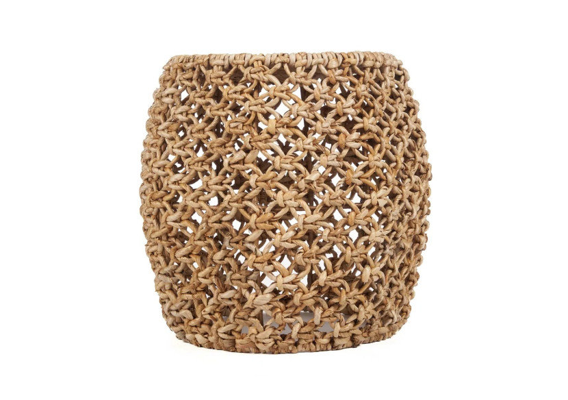 Tabouret DANNIH - Fait main en feuille de bananier - JACAS008N - Bazar Bizar