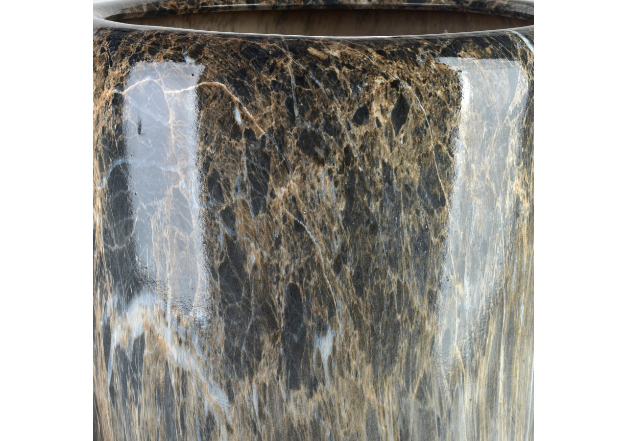 Lot de 2 Cache-Pots NEVA MARBLE - 41x41x58cm et 30x30x56cm - HTYE2677 - Mondex