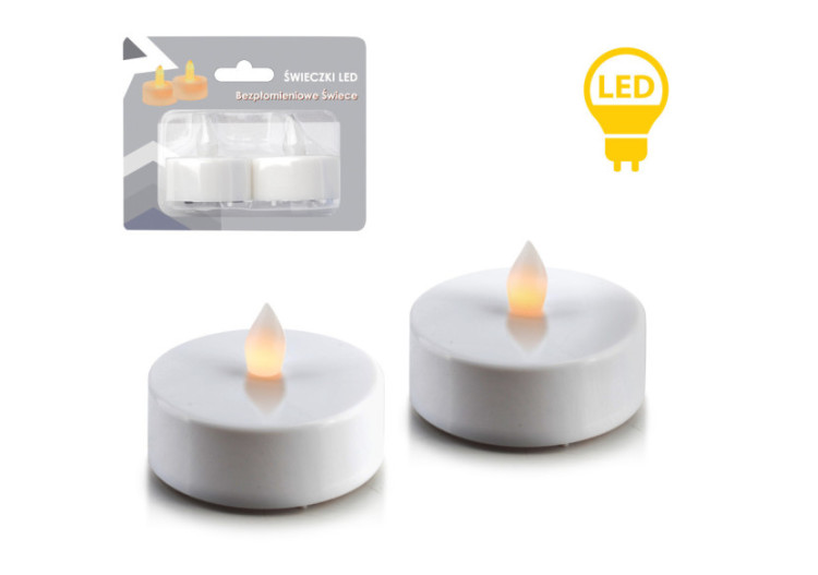 Ensemble IDALIA - 2 Bougies LED Tea Light - HTYT4795-PROM - Mondex