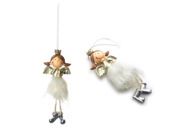 Suspension SANTA LILA - Boule Fille 18x7cm - HIWJ1459SW-PROM - Mondex