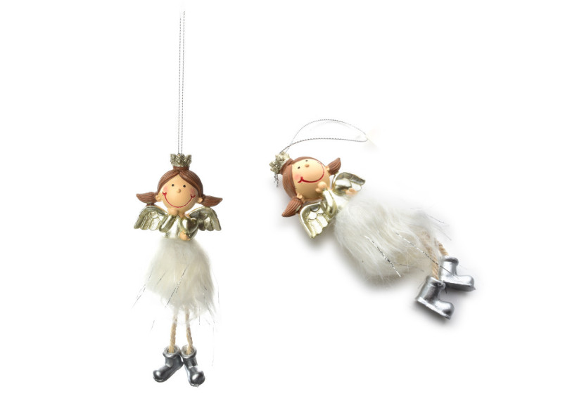 Suspension SANTA LILA - Boule Fille 18x7cm - HIWJ1459SW-PROM - Mondex