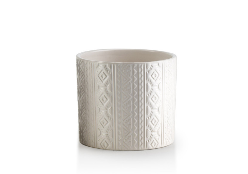 Cache-pot NEVA - Céramique blanche Ø13.5 x H12 cm - HTYE2397 - Mondex