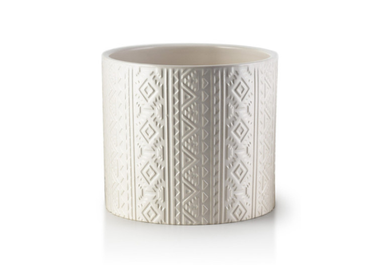 Cache-pot NEVA - Céramique blanche Ø16 x H14 cm - HTYE2380 - Mondex