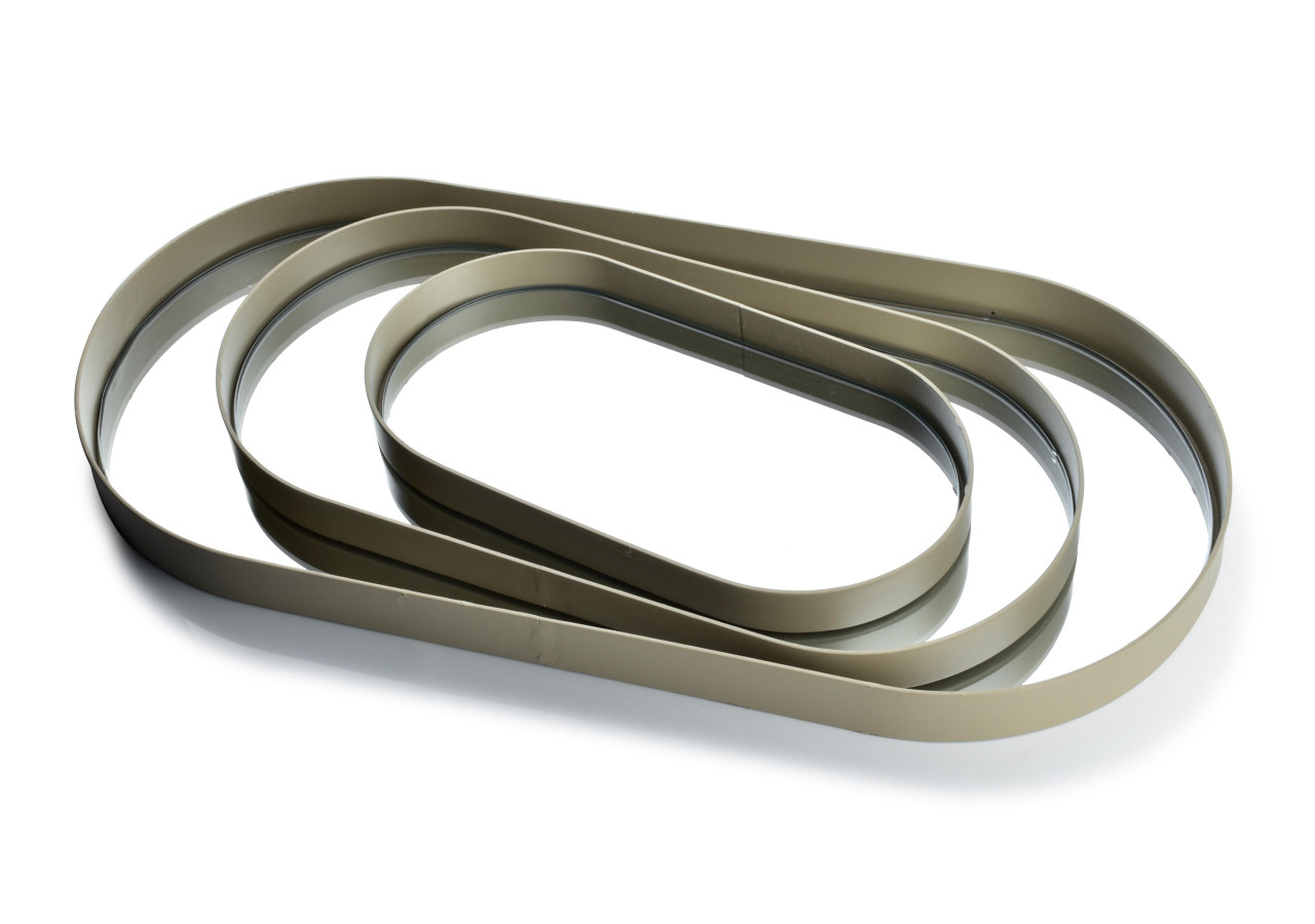 Plateau LUCAS BEIGE - Métal et miroir 23 x 49,5 x 3cm - HTOP7556 - Mondex
