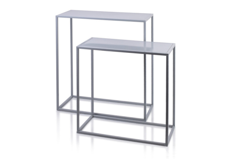 Console CEDRIC - Métal gris 55 x 25 x 55cm - HTOP6441 - Mondex