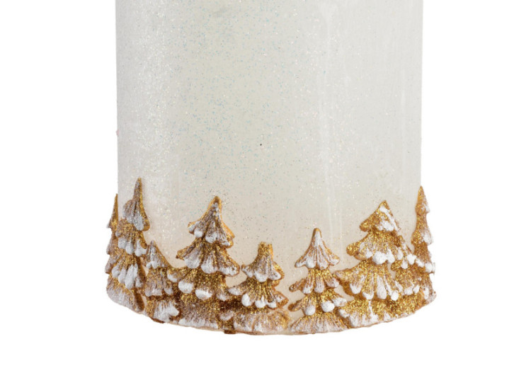 Bougie Lampion NIKOLAO - Cylindre blanc et doré 120 - TCM3161-SW - Mondex 2