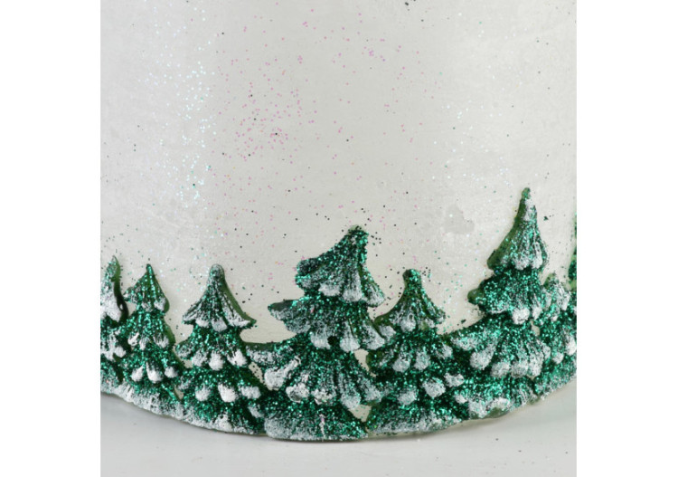 Bougie Lampion NIKOLAO - Cylindre blanc et vert 120 - TCM3154-SW - Mondex 2