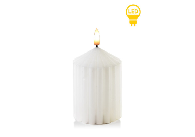 Bougie LED IDALIA - 7 x 7 x 14 cm, élégance et sécurité - HTYT4740 - Mondex