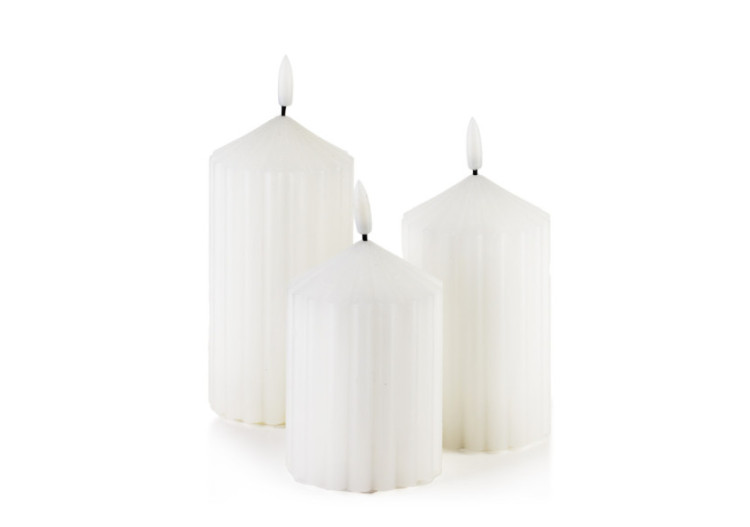 Bougie LED IDALIA - 7 x 7 x 14 cm, élégance et sécurité - HTYT4740 - Mondex 2