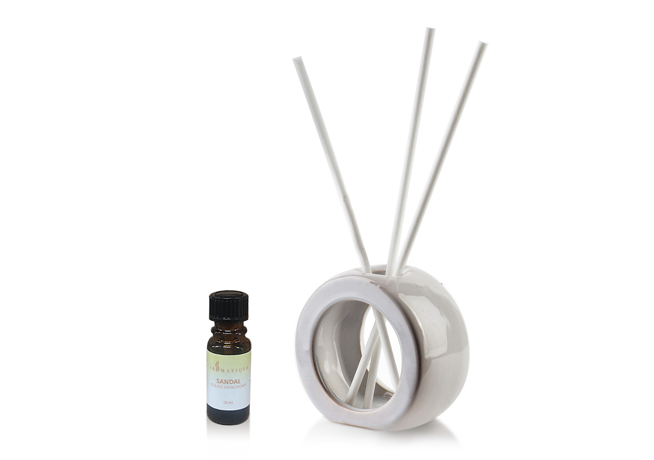 Diffuseur de parfum céramique - Dimensions 8x4xh7,5cm avec 3 bâtonnets - HTTP3237-PROM - Mondex