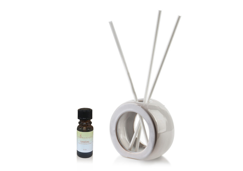 Diffuseur de parfum céramique - Dimensions 8x4xh7,5cm avec 3 bâtonnets - HTTP3237-PROM - Mondex