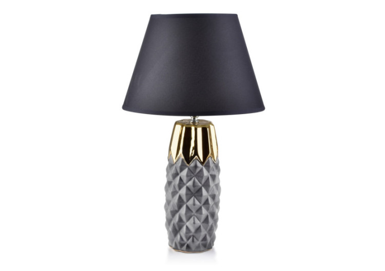 Lampe LARA - Design moderne en céramique dorée et noire 52 x 12 cm - HTLA8744 - Mondex