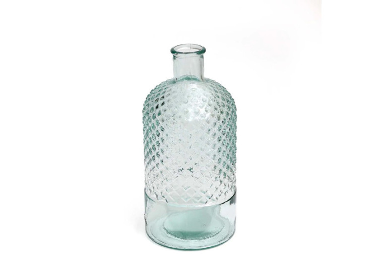 Vase Zuanshu - Verre Recyclé Bleu - Moyen - ESSAMI005B-M - Bazar Bizar