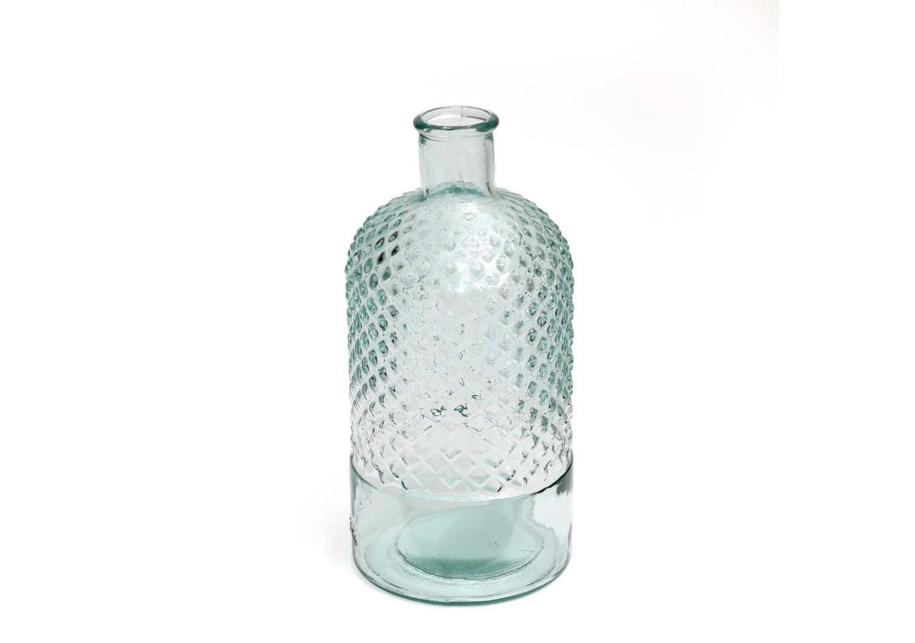 Vase Zuanshu - Verre Recyclé Bleu - Moyen - ESSAMI005B-M - Bazar Bizar