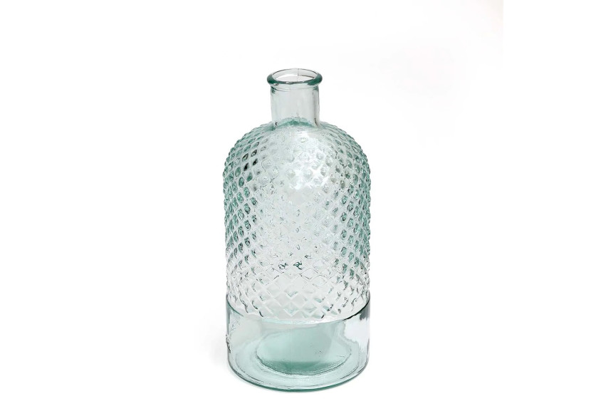 Vase Zuanshu - Verre Recyclé Bleu - Moyen - ESSAMI005B-M - Bazar Bizar