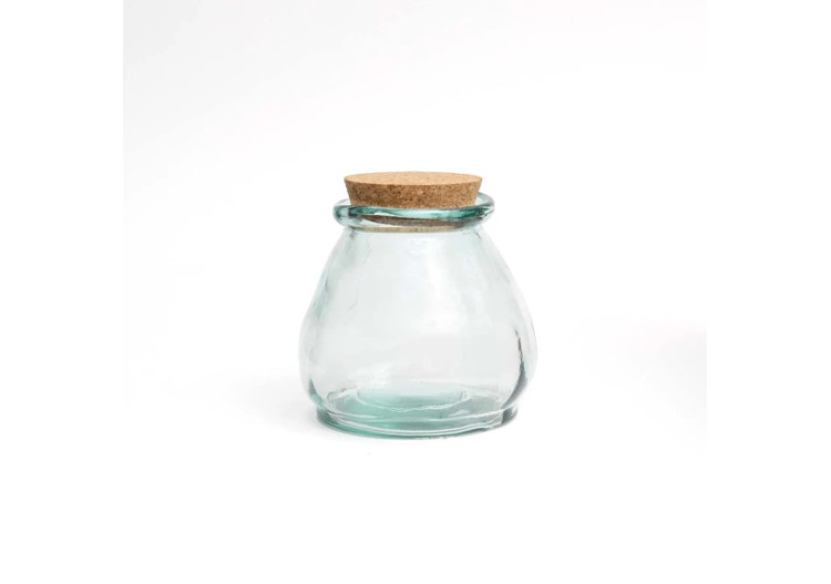The Belly Glass Pot - Blue - S