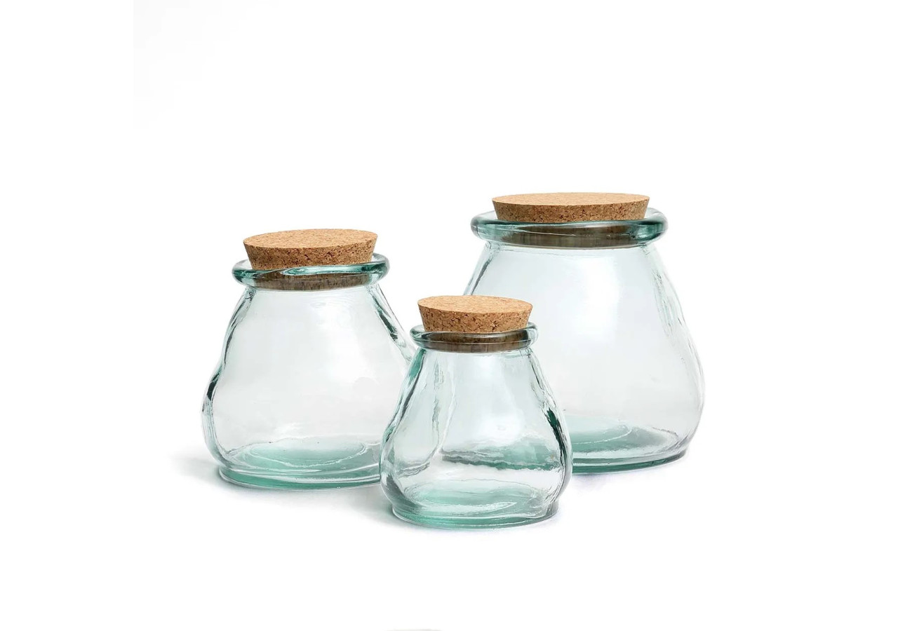 The Belly Glass Pot - Blue - S