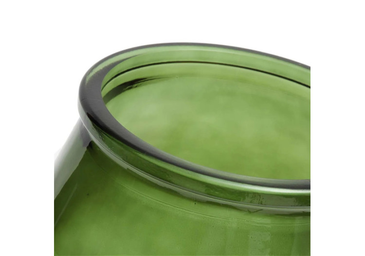 Vase Qiezi - Design Contemporain en Verre Vert - M - ESSAMI013G-M - Bazar Bizar 2